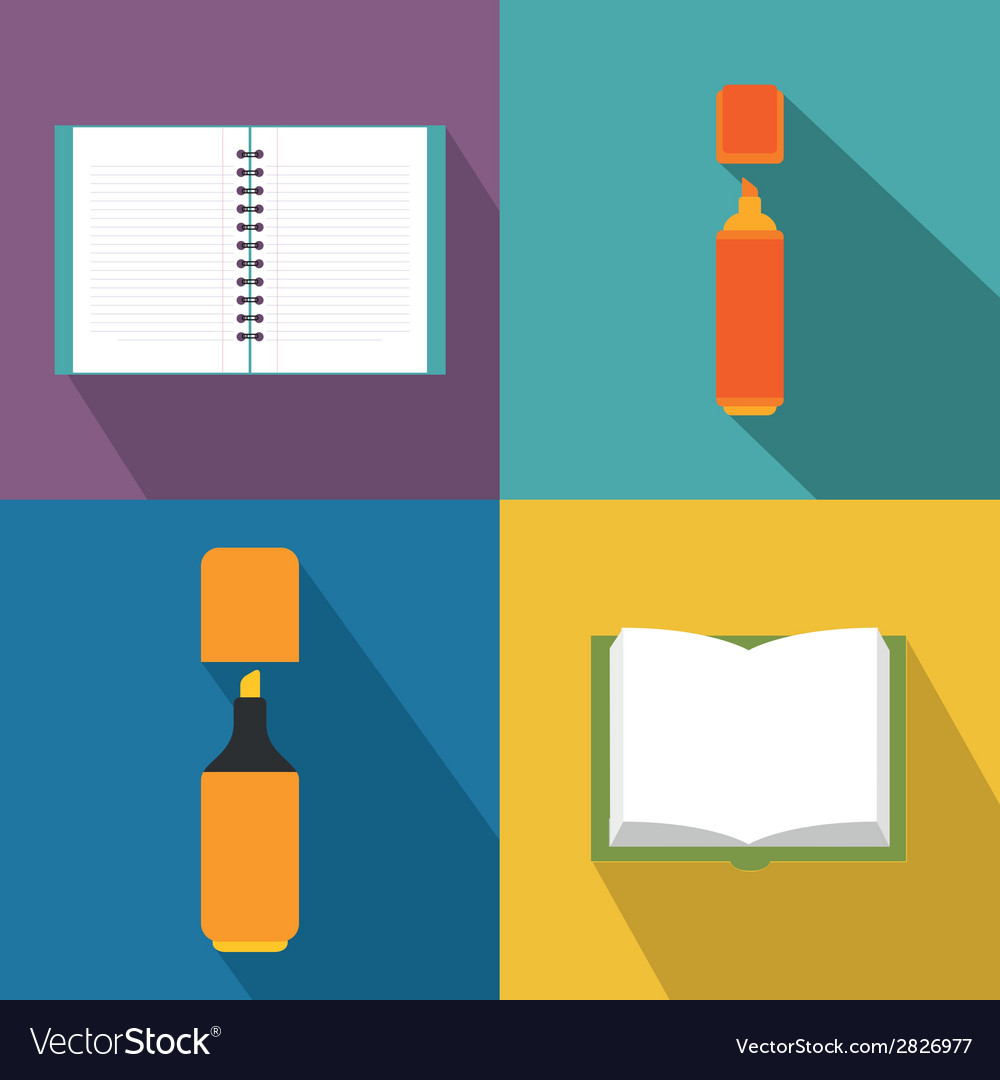 Abstract school objects on a special background