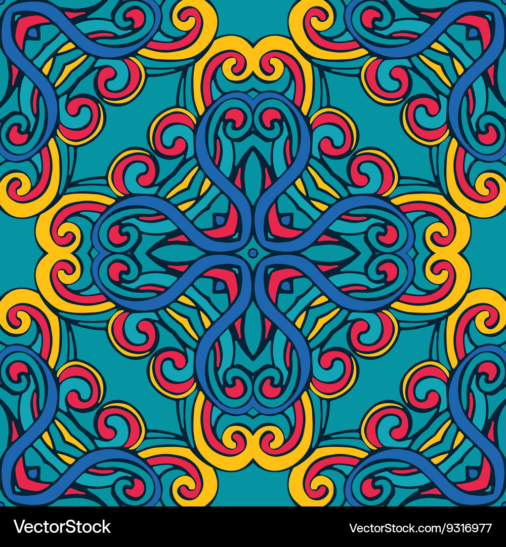Abstract seamless tile ornamental pattern Vector Image
