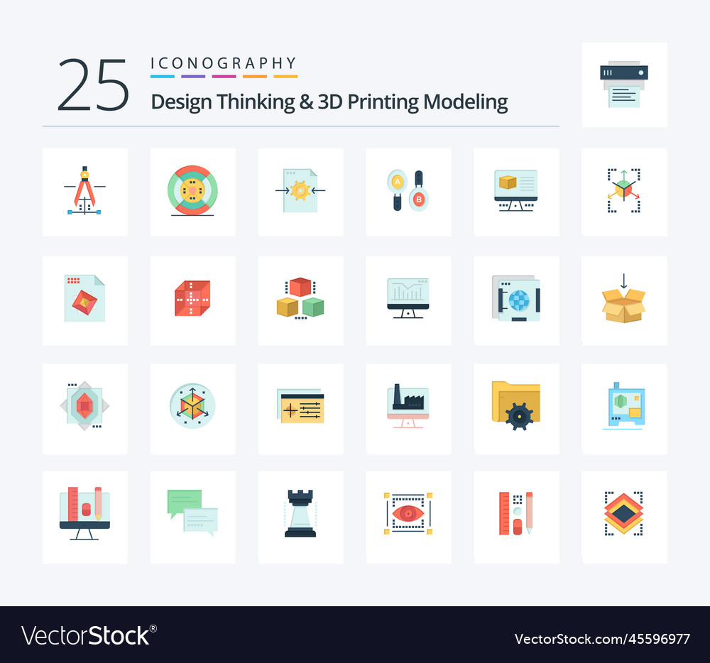 Design thinking and d printing modeling 25 flat