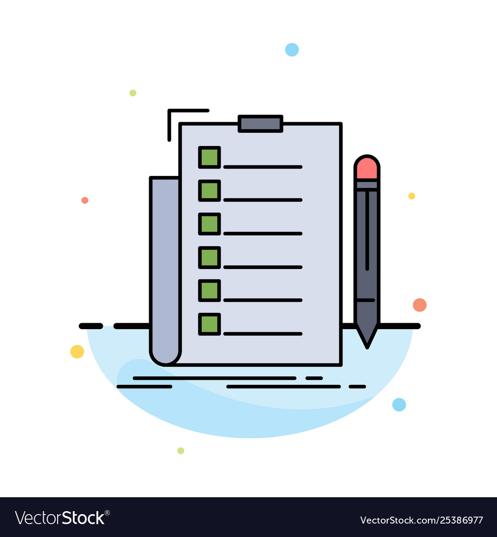 Expertise checklist check list document flat vector image Expertise checklist check list document flat
