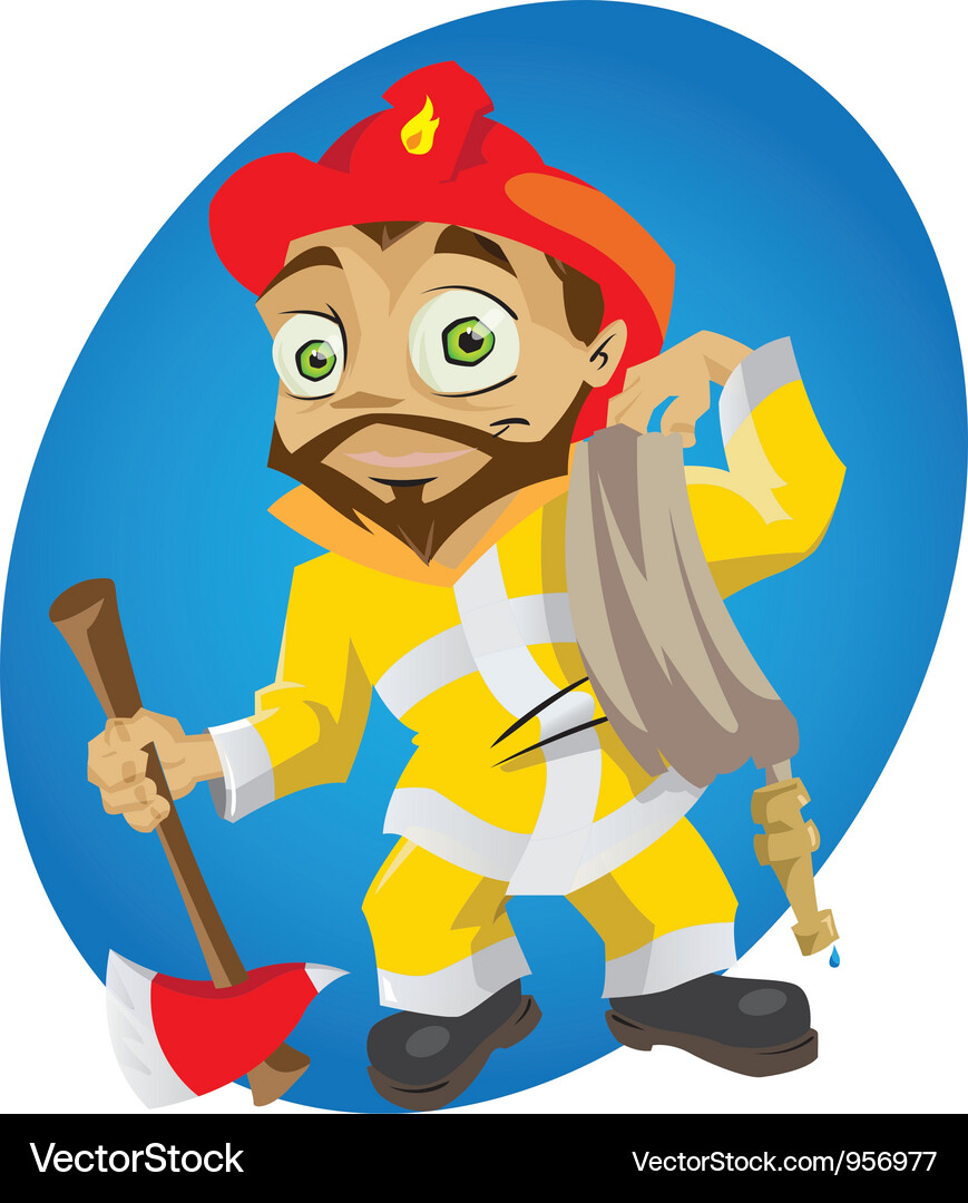 Fire fighter Royalty Free Vector Image - VectorStock