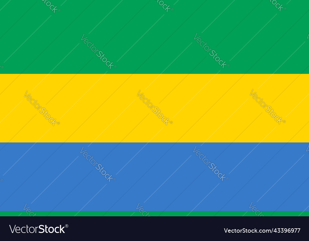 Flag of gabon official colors flat Royalty Free Vector Image