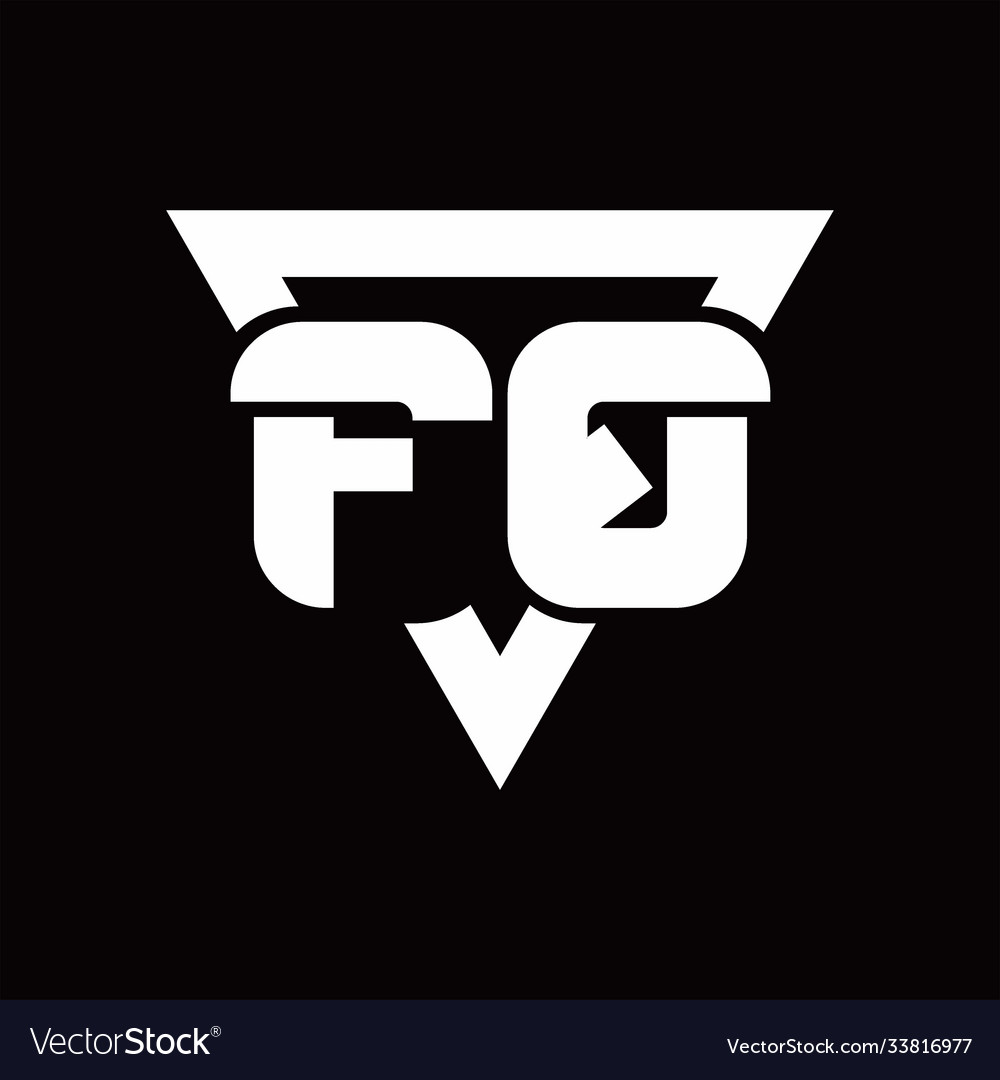 Fq logo monogram with triangle shape rounded