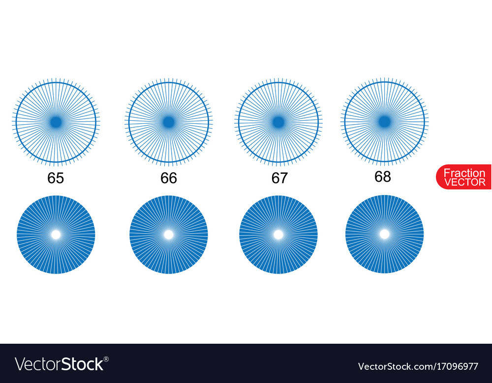 Fraction for education on white background Vector Image