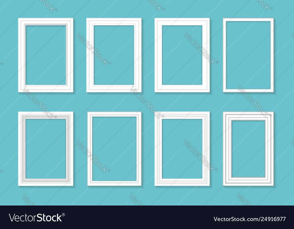 Frame template set for pictures and photos Vector Image