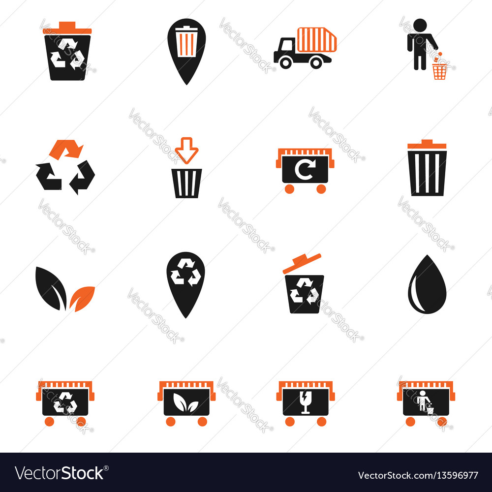 Garbage icon set