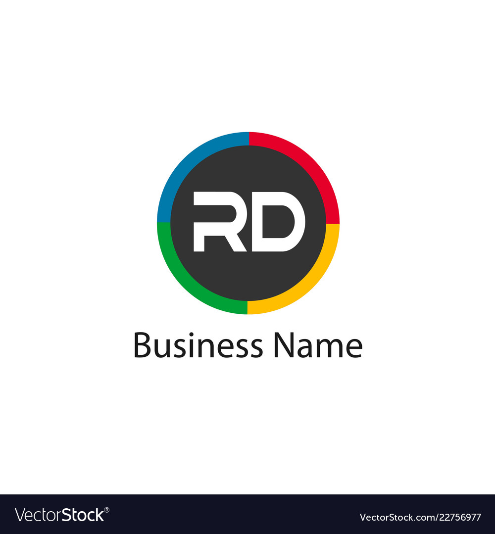 Initial letter rd logo template design