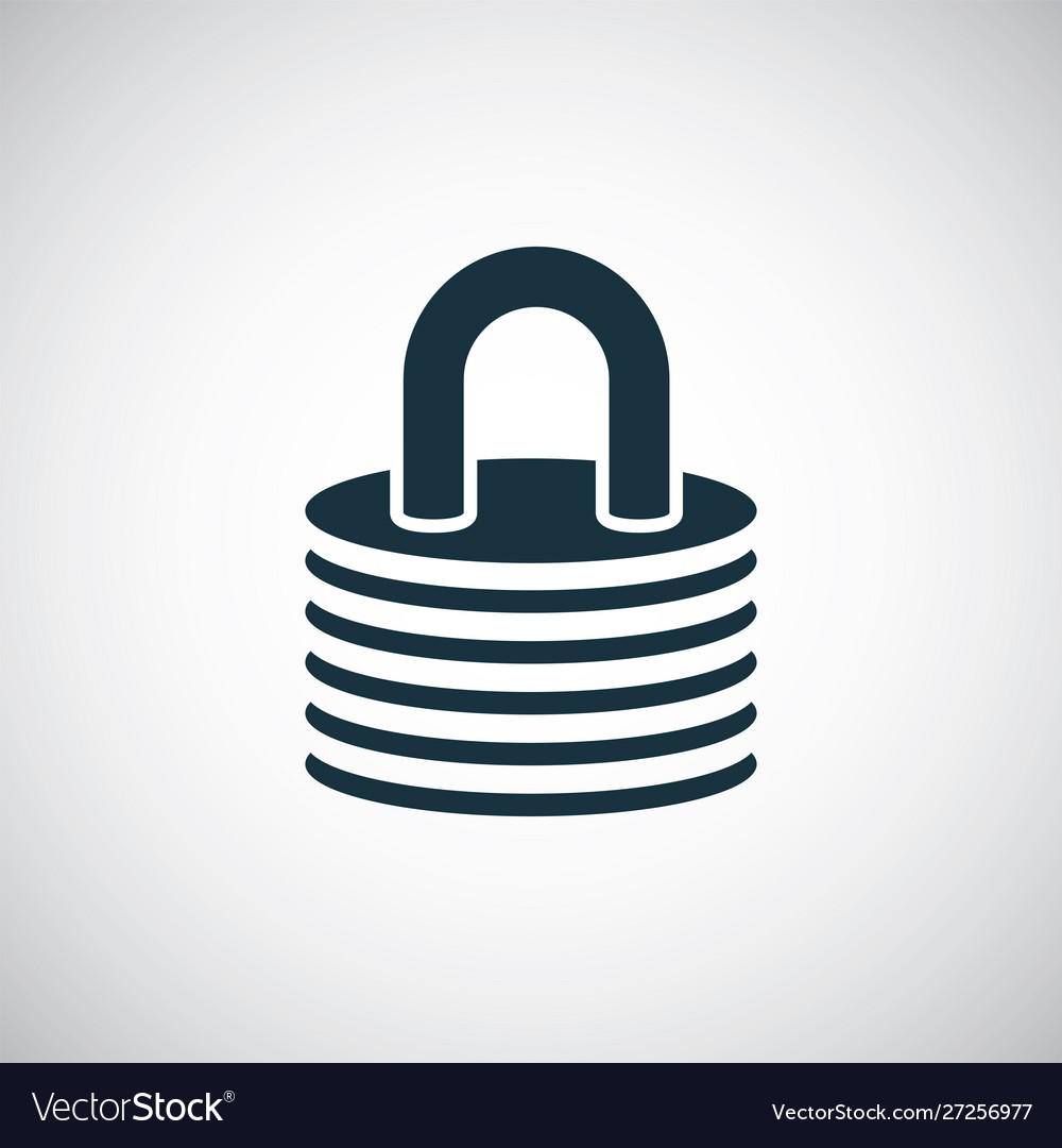 Lock icon for web and ui on white background