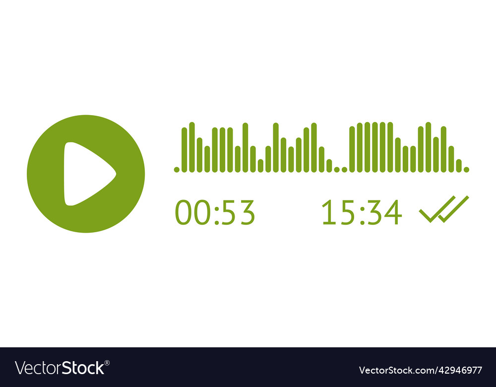 Recording of audio message template ui element
