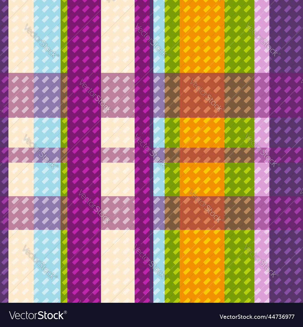 Seamless checkered pattern with lines vector image Seamless checkered pattern with lines