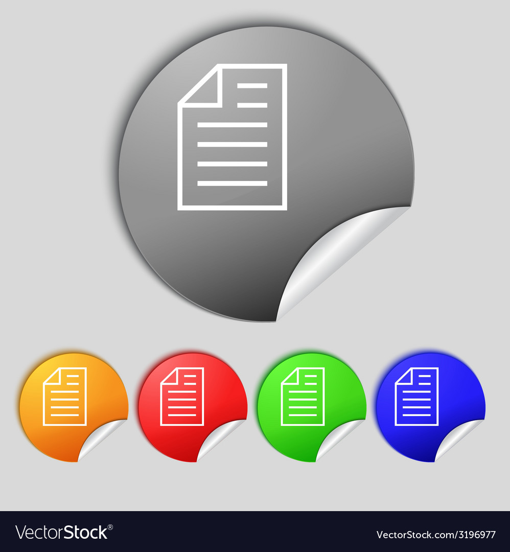 Text file sign icon file document symbol set Vector Image