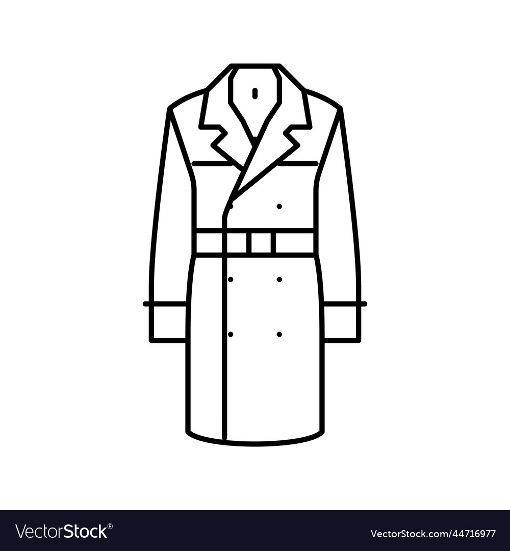 Trench outerwear male line icon