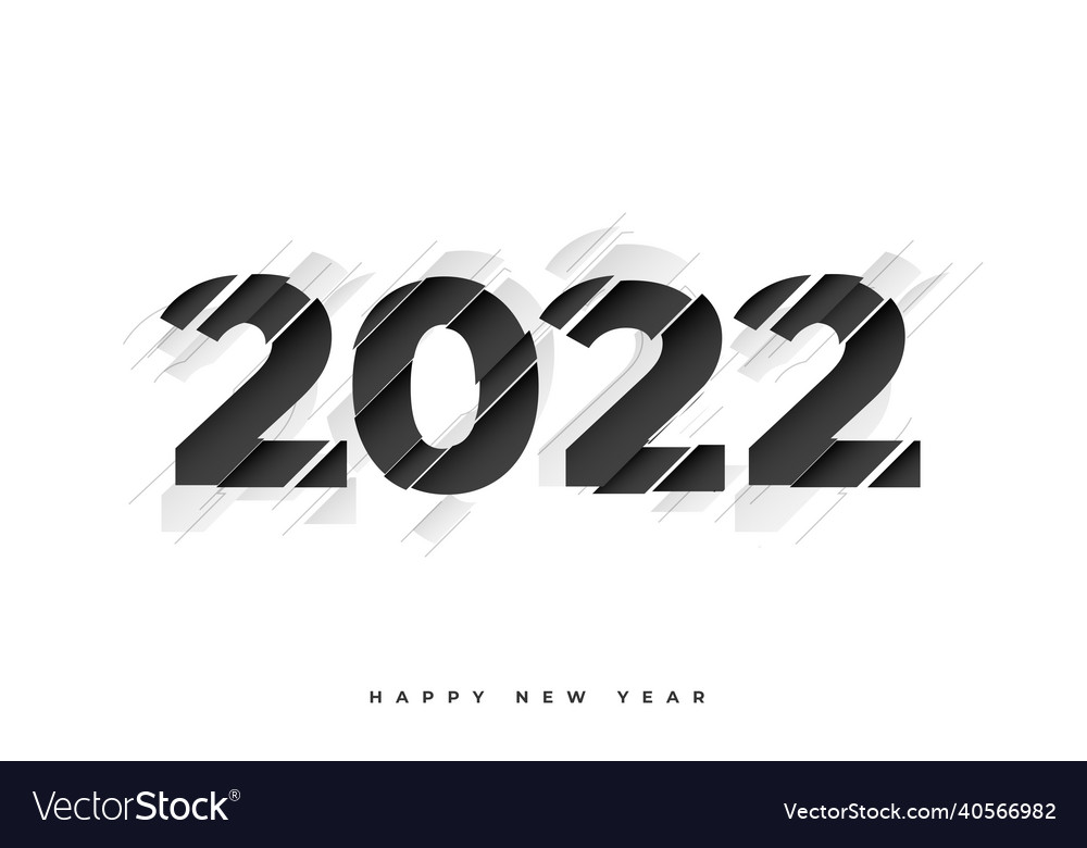 2022 create text in slices style for happy new