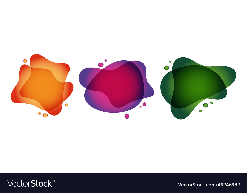 Abstract dynamic gradient graphic elements
