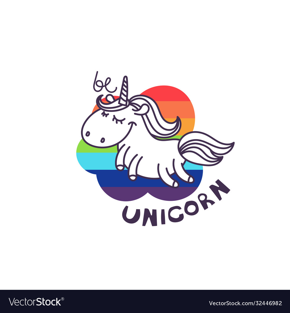 Adorable Cartoon Unicorn