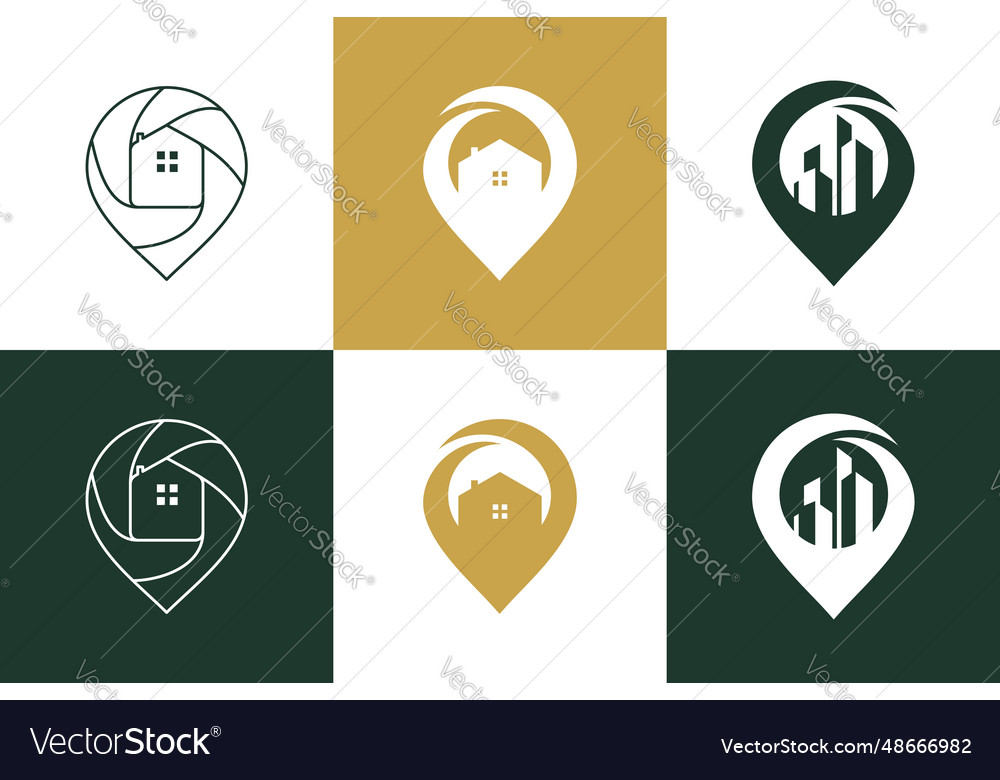 Building logo design element with creative vector image Building logo design element with creative