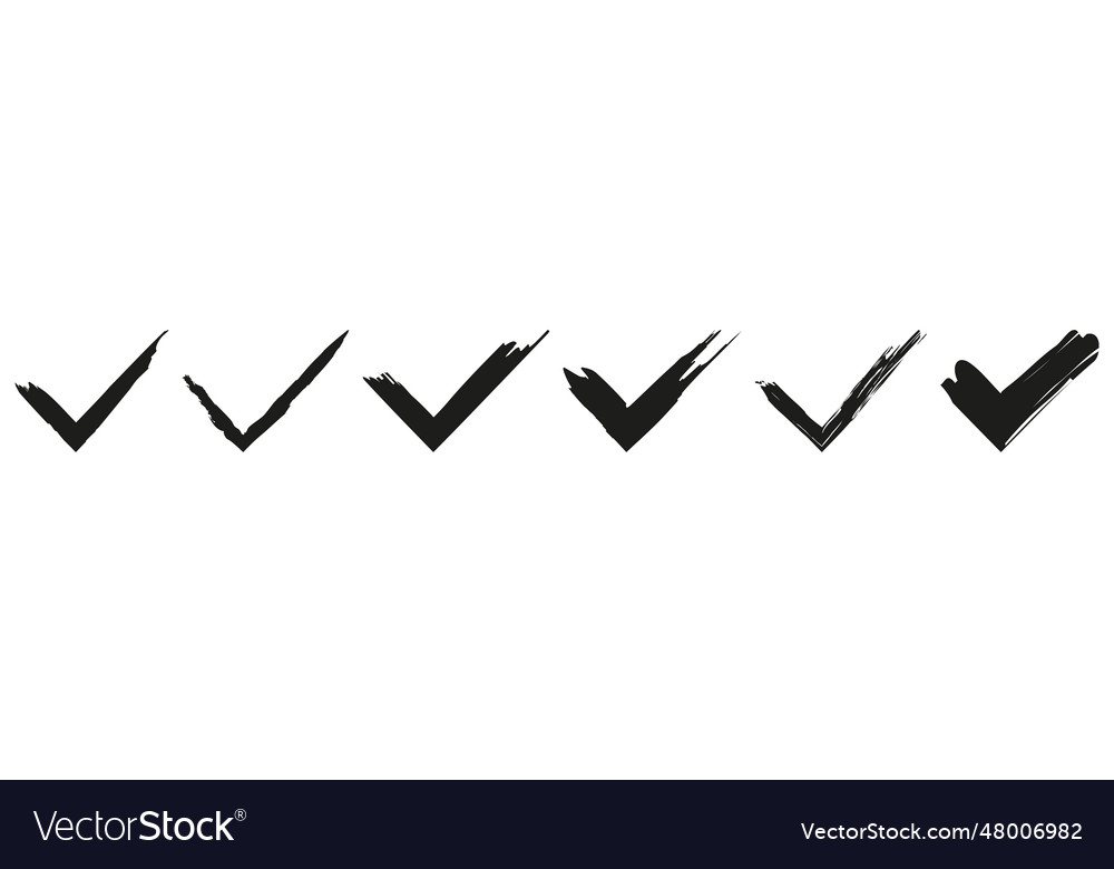 Check mark and x set icon simple web buttons vector image Check mark and x set icon simple web buttons
