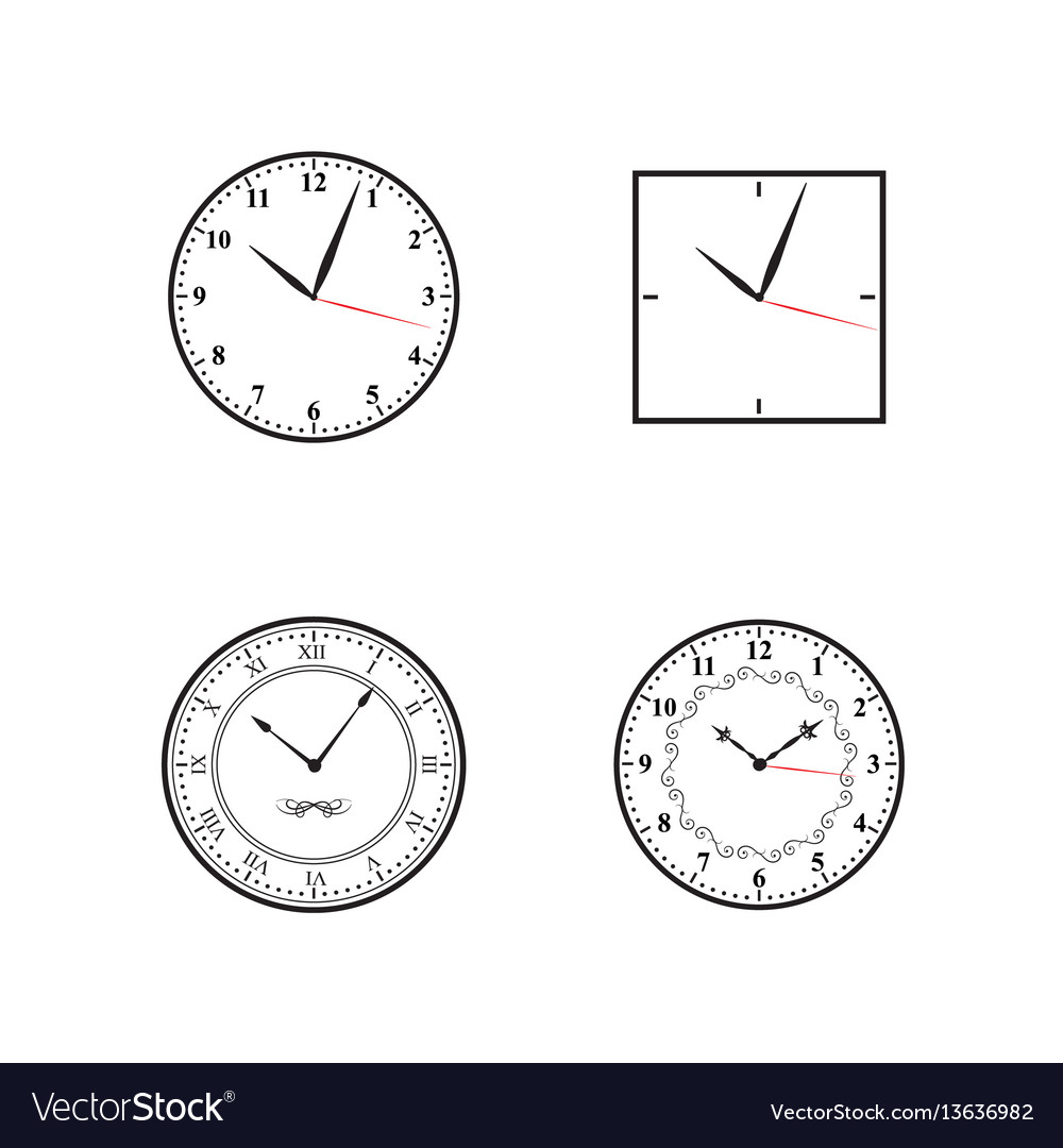 Clock Icon Set - Time Display