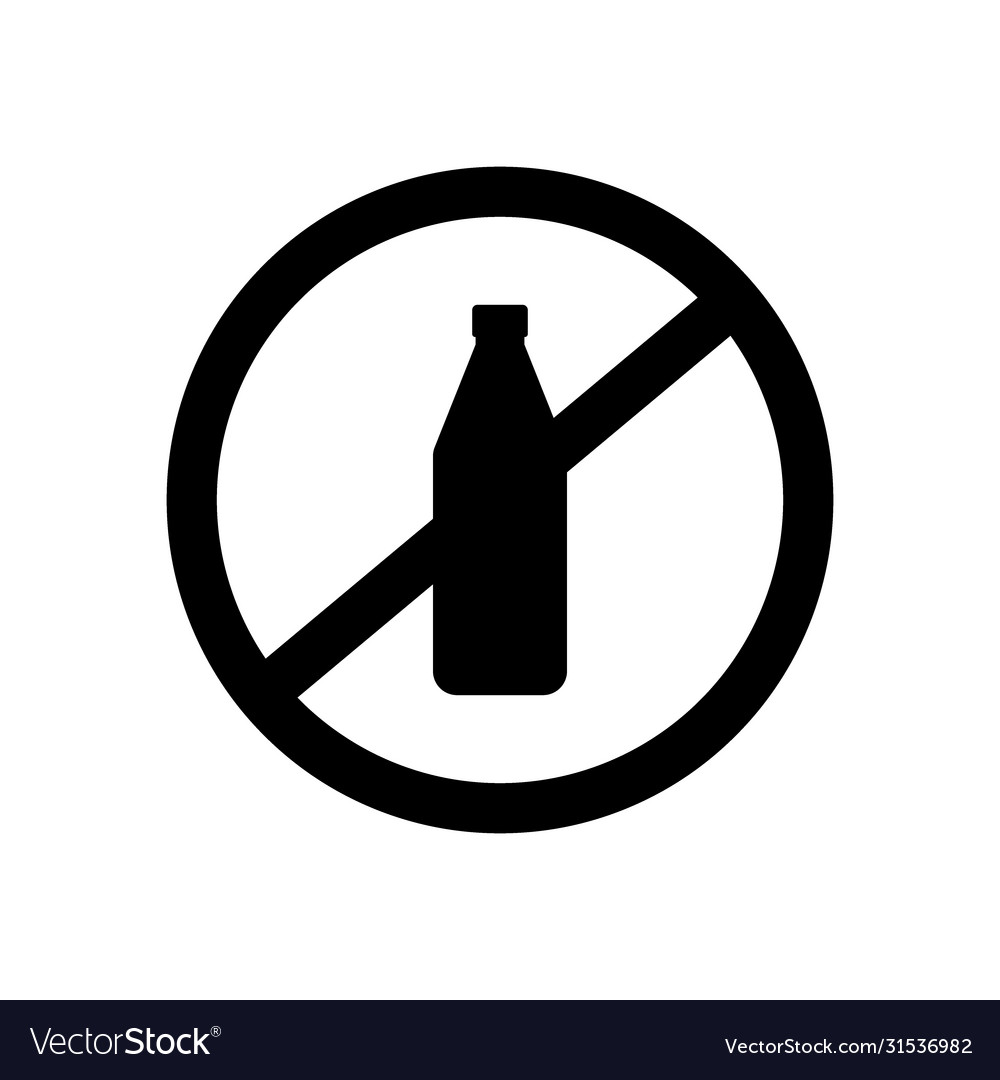 Drinks are prohibited flat icon Royalty Free Vector Image