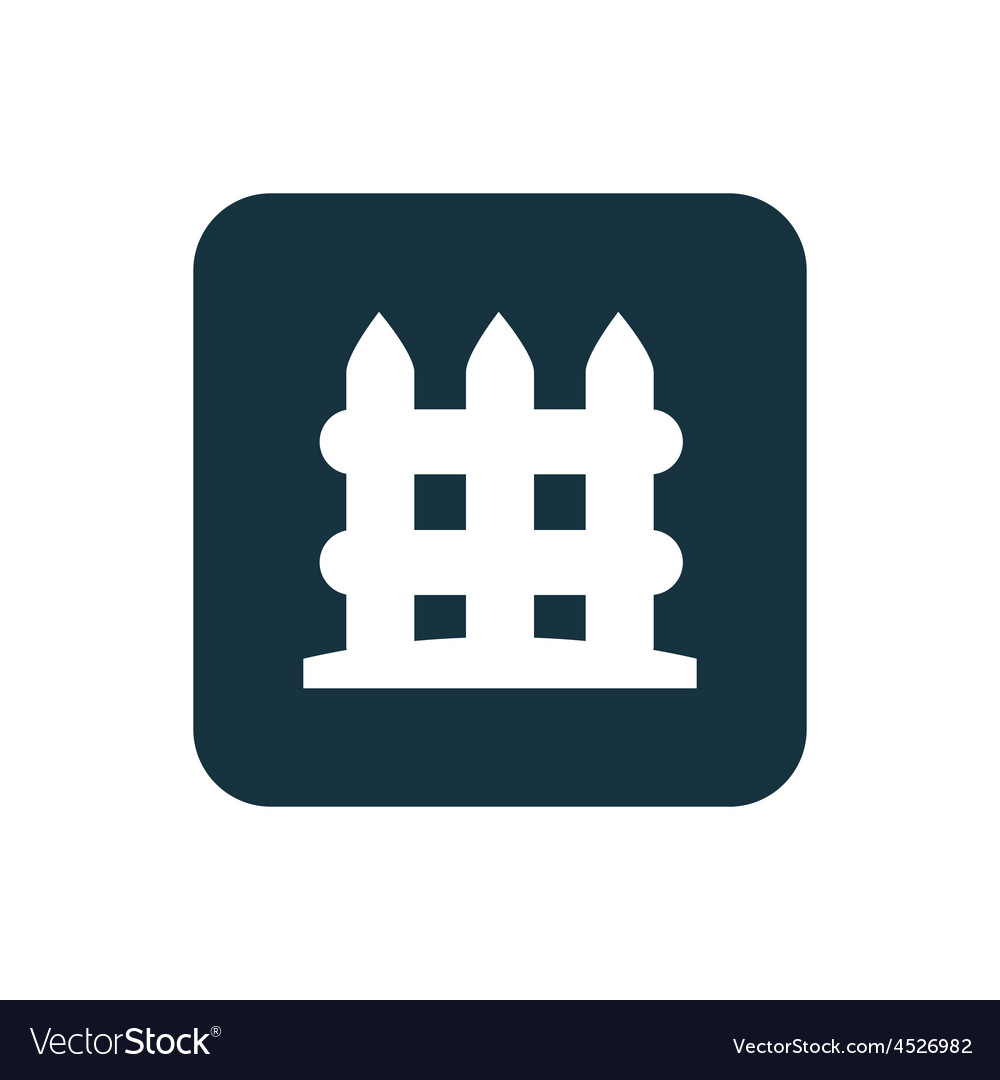Fence icon rounded squares button