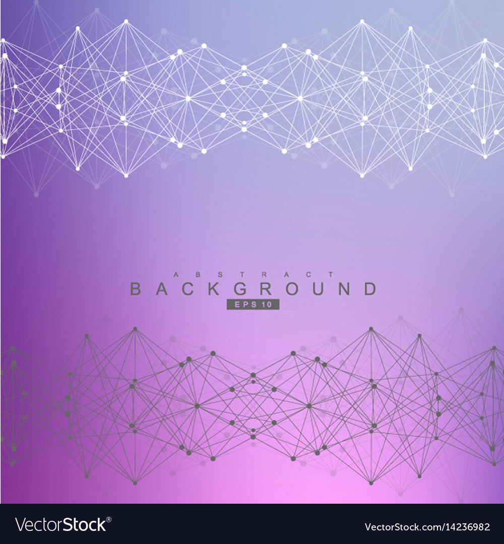 Geometric abstract background with connected line