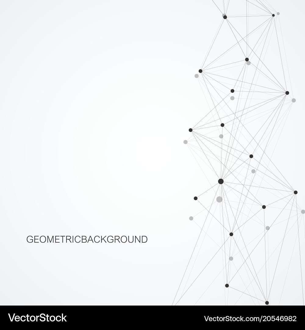 Geometric graphic background molecule Royalty Free Vector