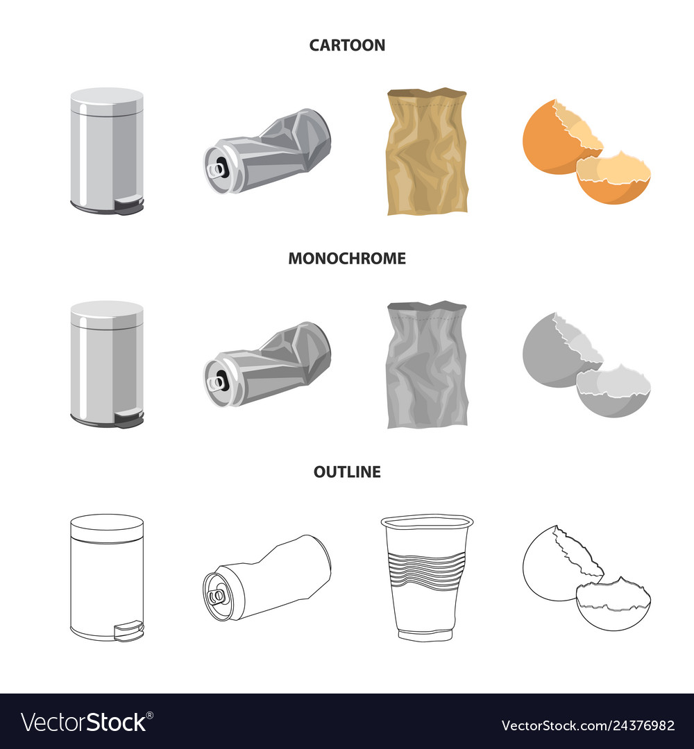 Isolated object of dump and sort symbol set vector image Isolated object of dump and sort symbol set