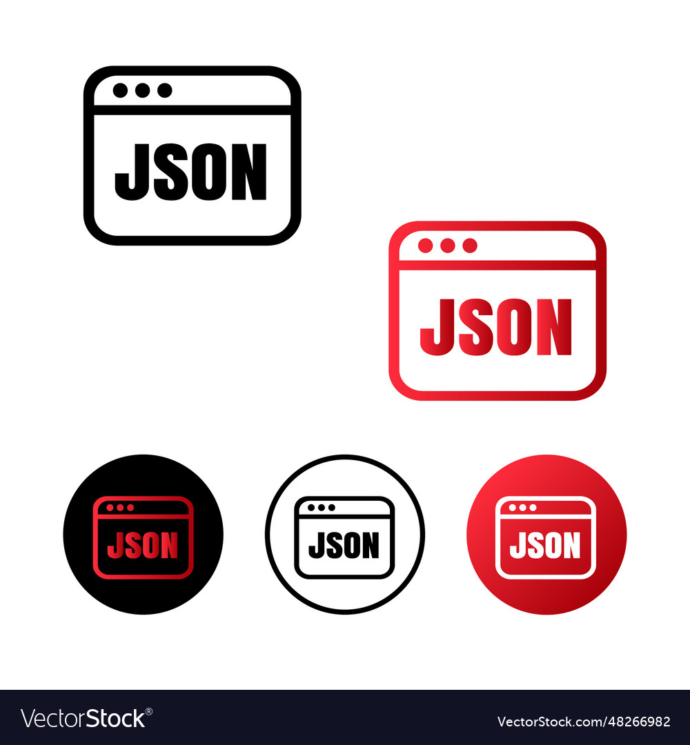 Json Code-Symbol vector image Json Code-Symbol