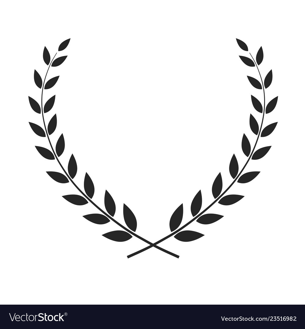 Laurel wreath isolated Royalty Free Vector Image