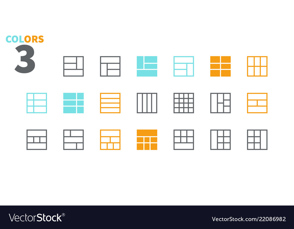 Layout ui pixel perfect well-crafted thin vector image Layout ui pixel perfect well-crafted thin