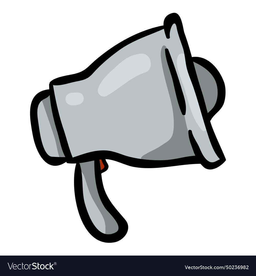 Loudspeaker doodle icon Royalty Free Vector Image