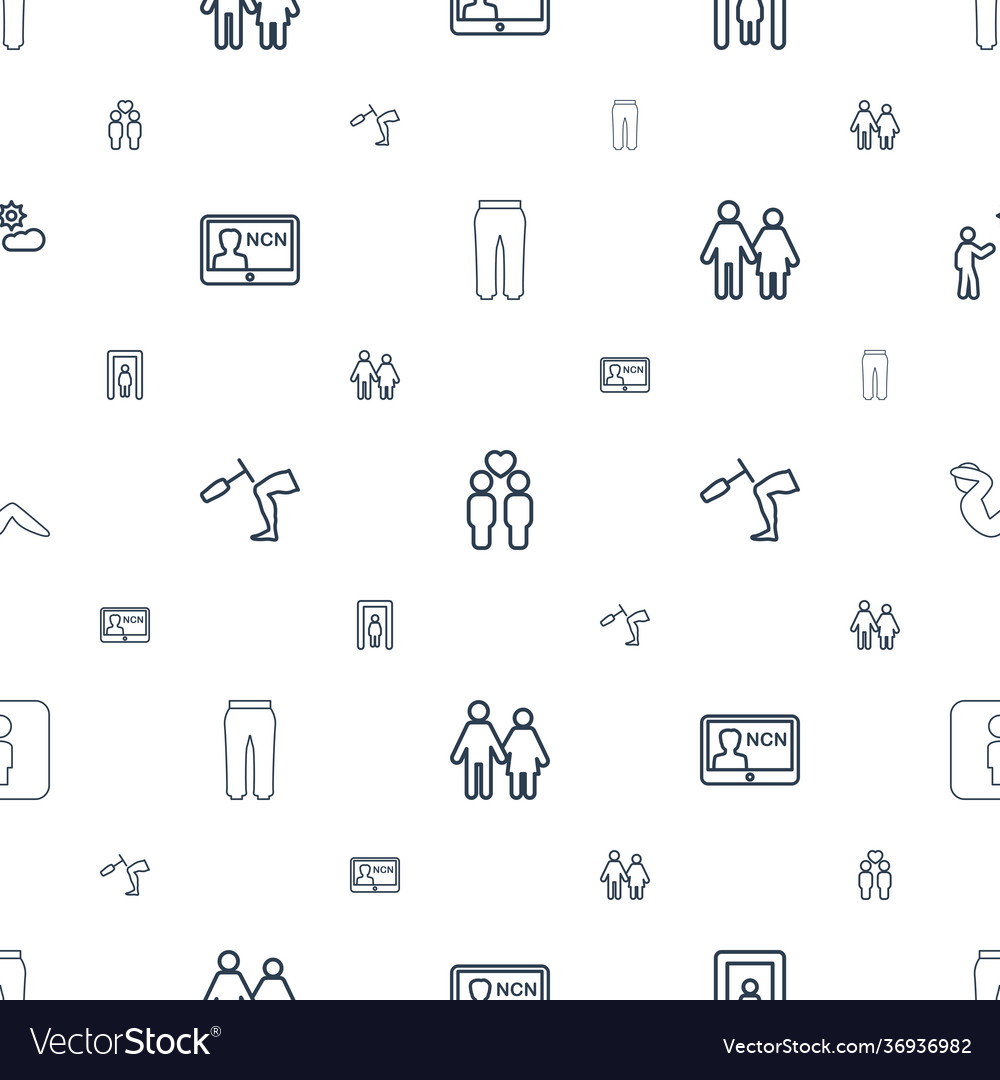 Man icons pattern seamless white background