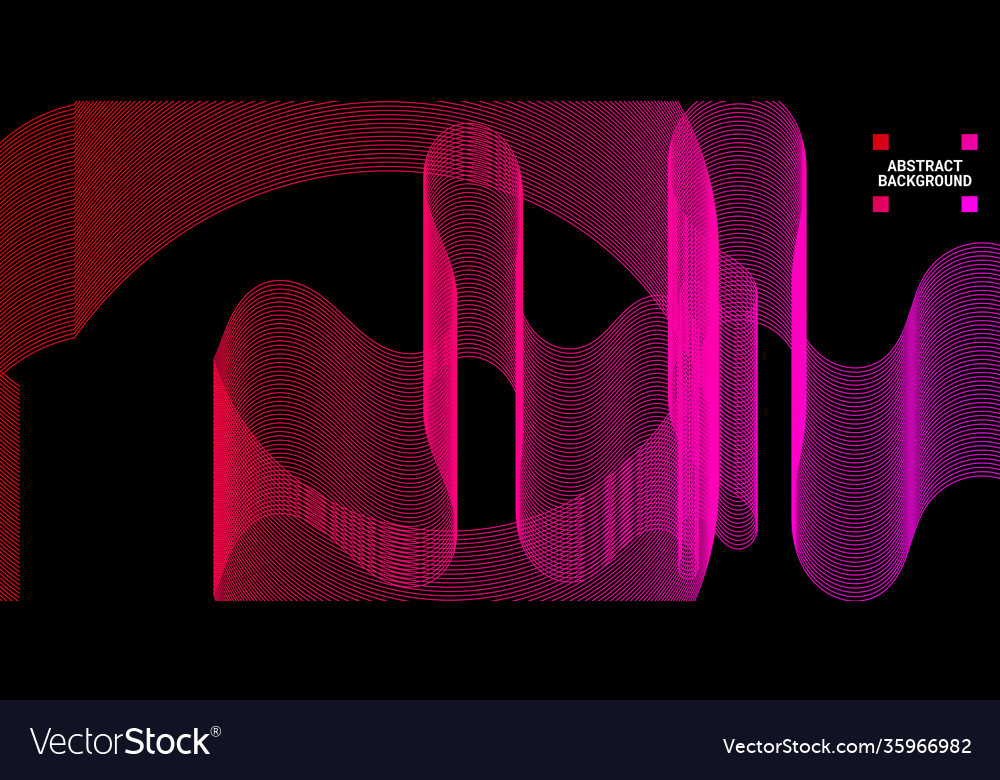 Modern abstract background with wavy lines in red vector image Modern abstract background with wavy lines in red