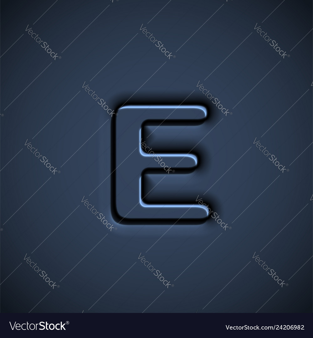Pressed font character Vector Image Pressed font character