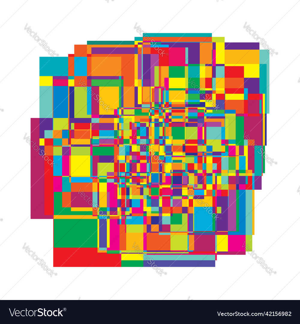 Random rectangles structure composition pattern vector image Random rectangles structure composition pattern