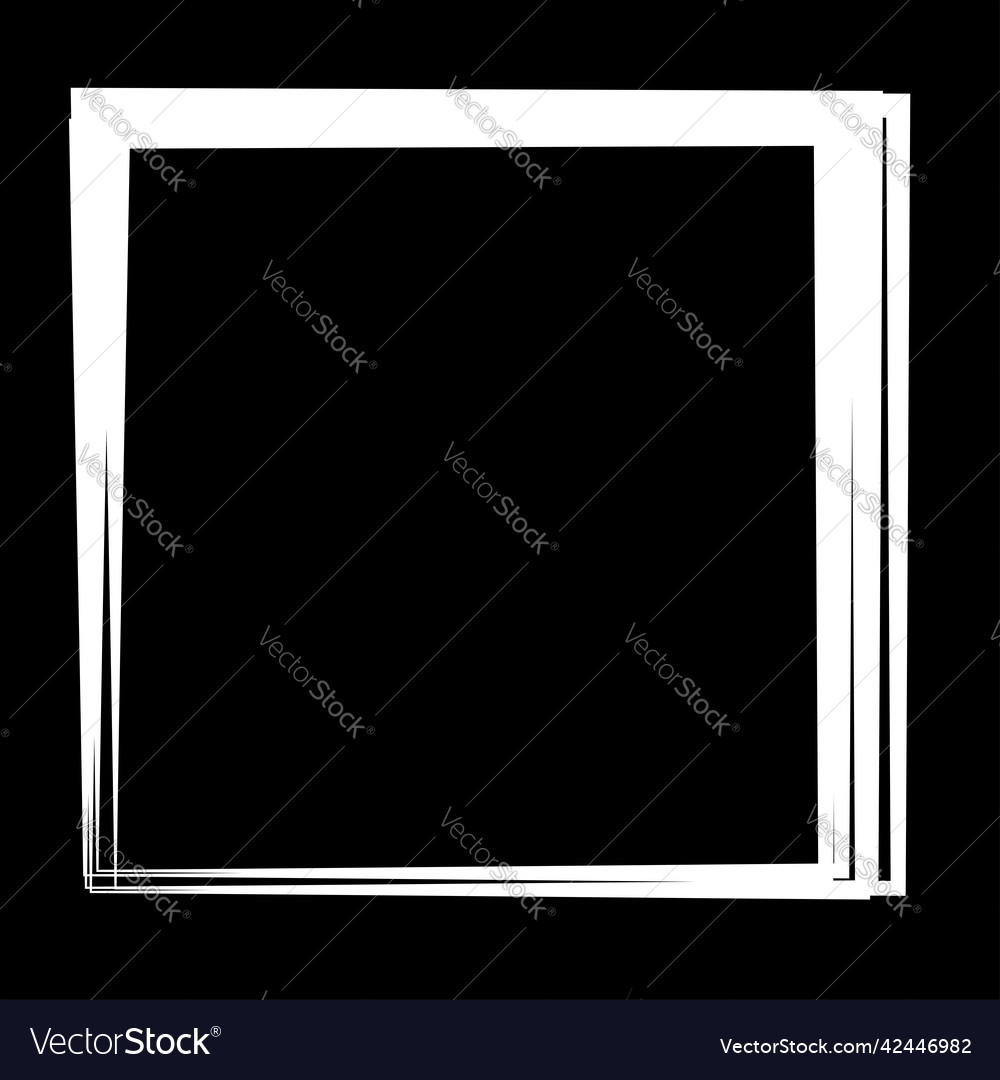 Random square contour frame border element vector image Random square contour frame border element