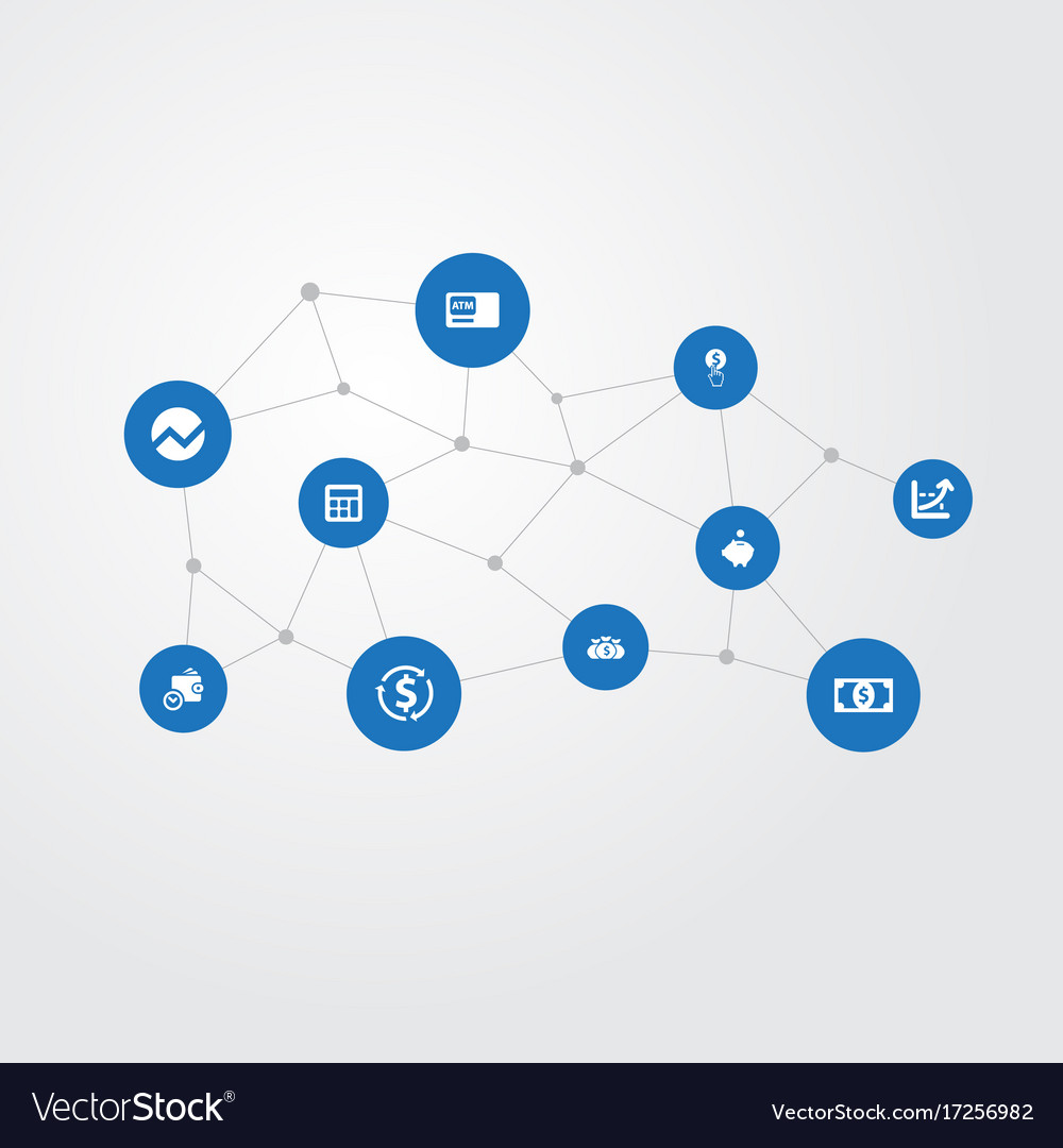 Set of simple currency icons