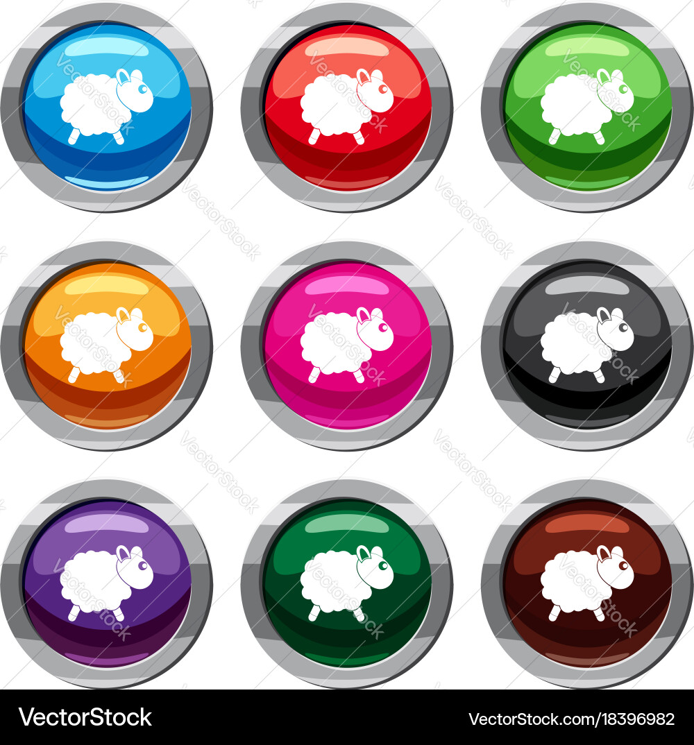 Sheep set 9 collection Royalty Free Vector Image