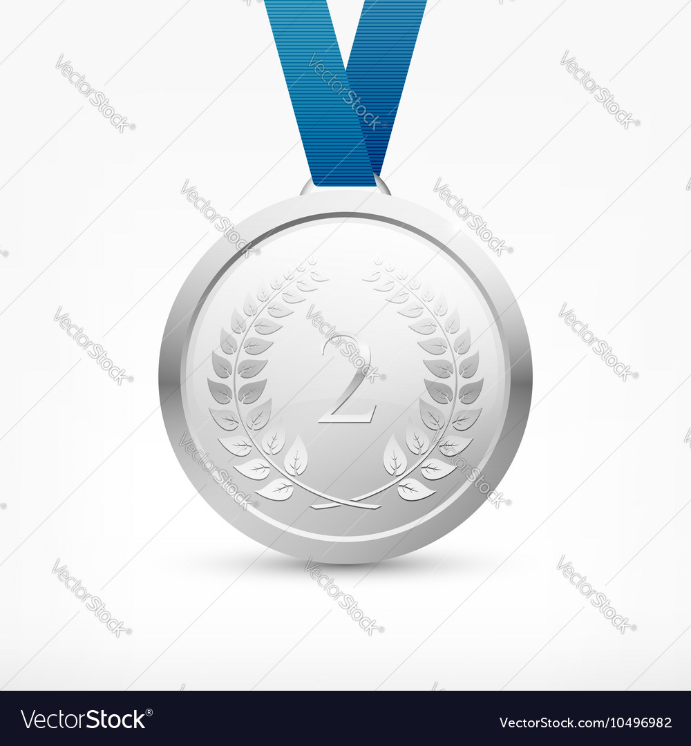 Silver medal Royalty Free Vector Image - VectorStock