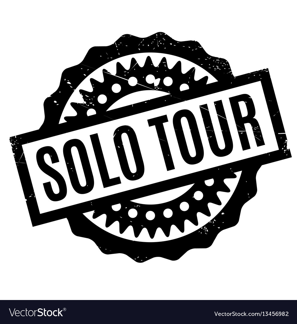 Solo Tour Gummi Stempel vector image Solo Tour Gummi Stempel