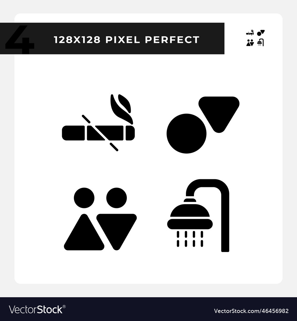 Toilet signs and service pixel perfect black