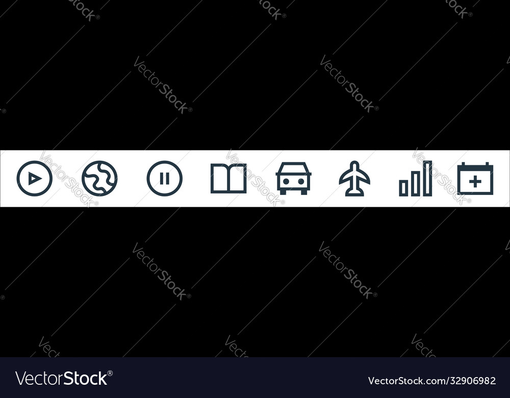 User interface line icons linear set quality