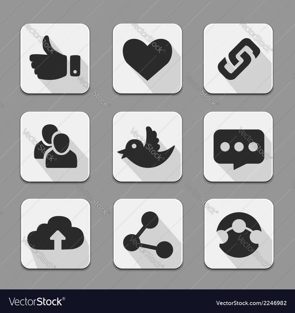 Web design buttons white set