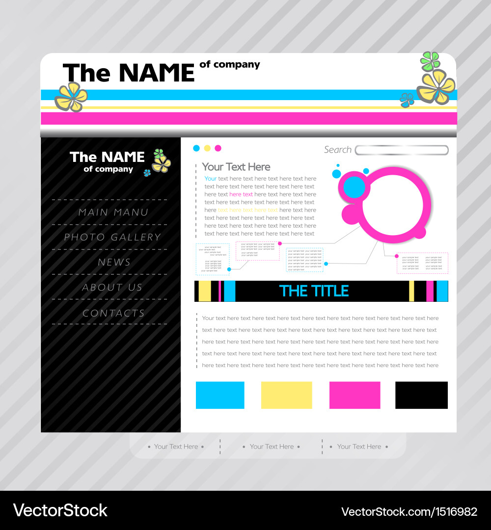 Web site design Royalty Free Vector Image - VectorStock