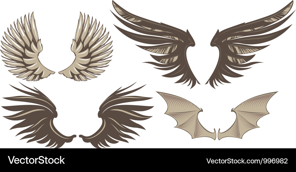 Wings Royalty Free Vector Image - VectorStock