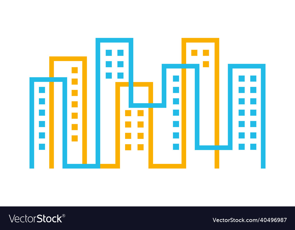 Abstract city buildings Royalty Free Vector Image