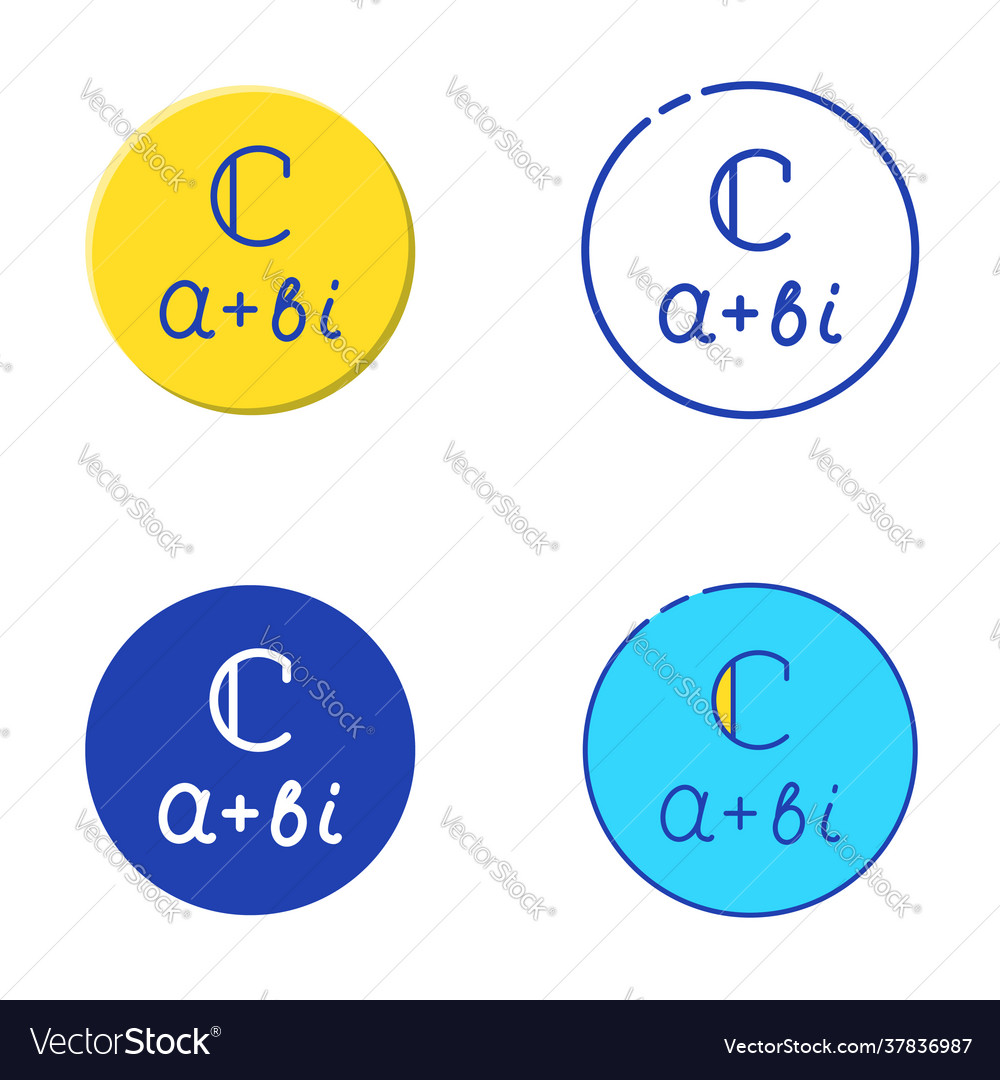 Complex Number Icon Set - Math Symbols