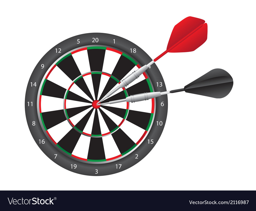 Dartboard and Dart Isolated