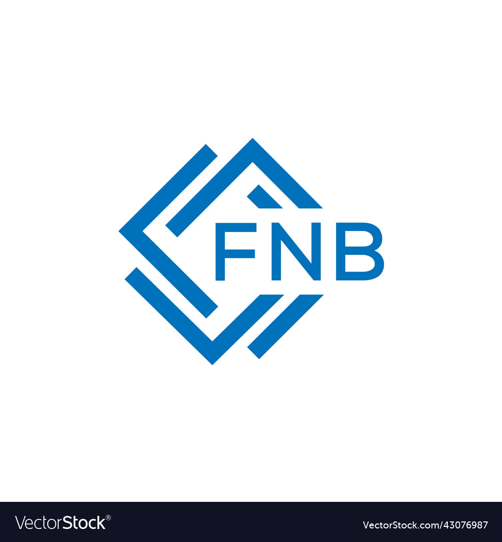 Fnb letter logo design on white background