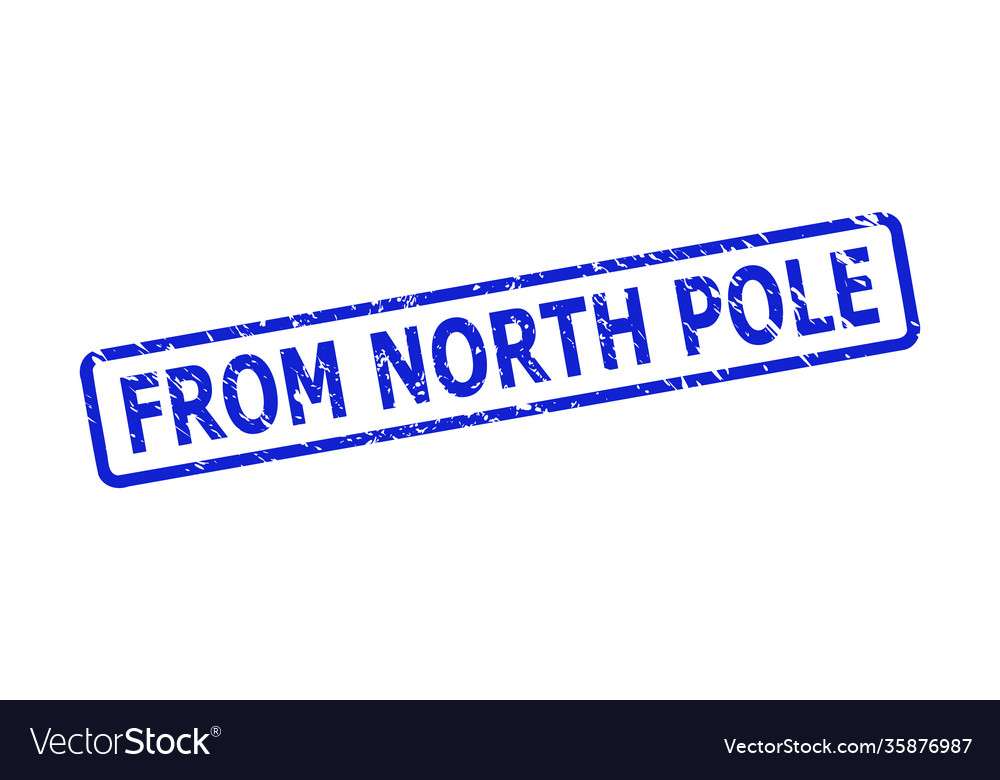 From north pole watermark with grunged surface Vector Image